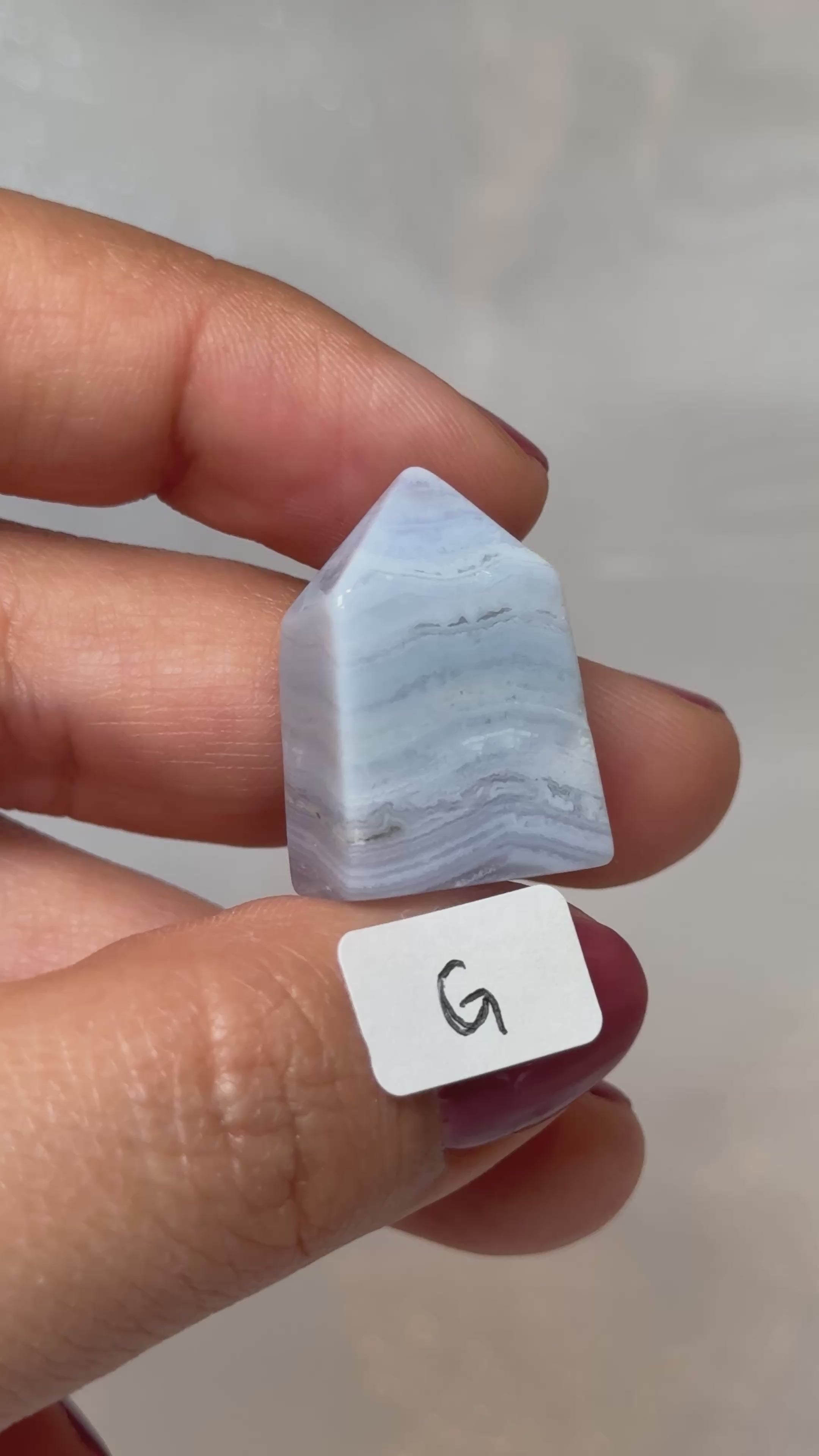 Mini blue lace agate towers