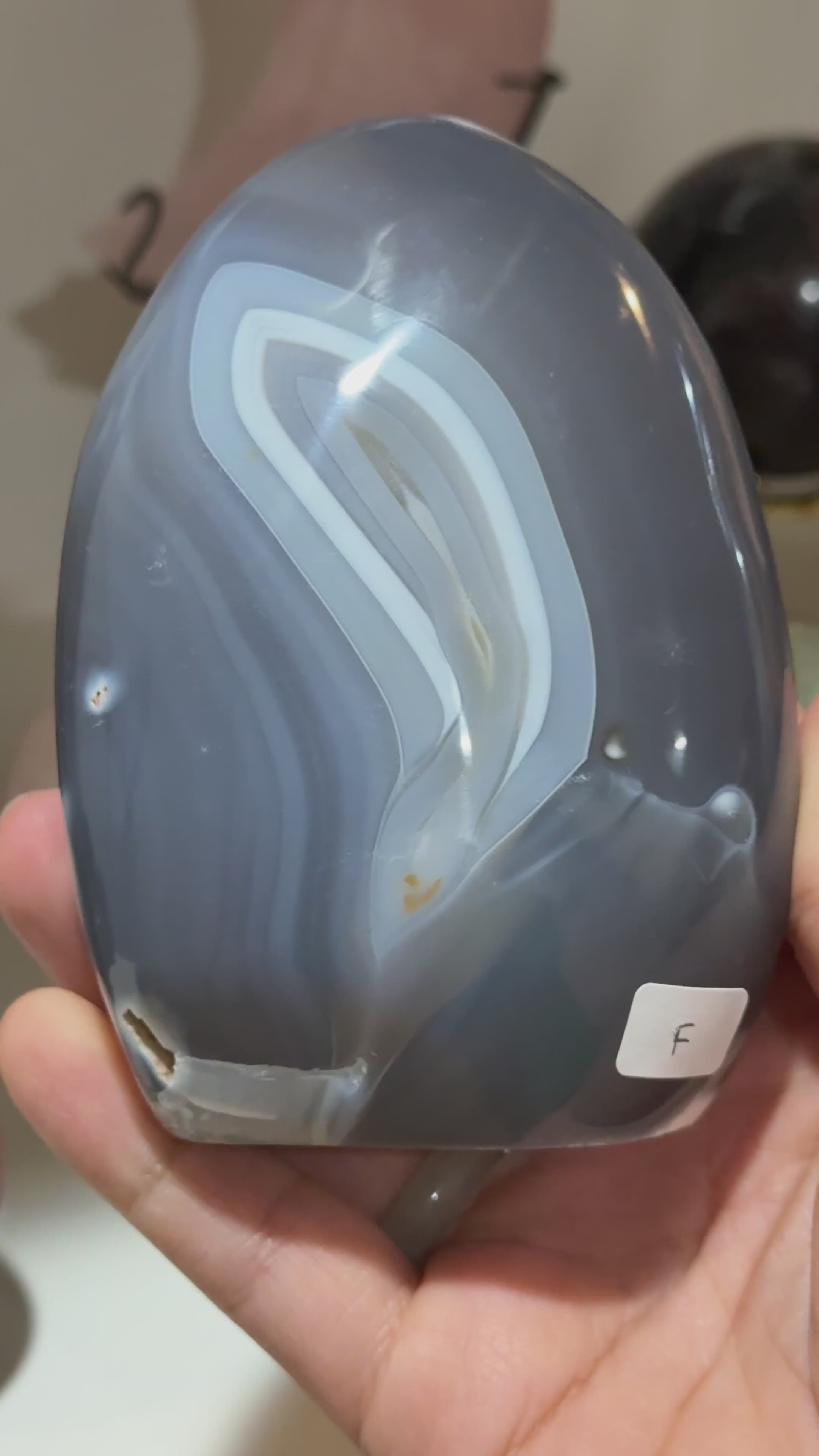 Orca Agate Cut Base Freeform