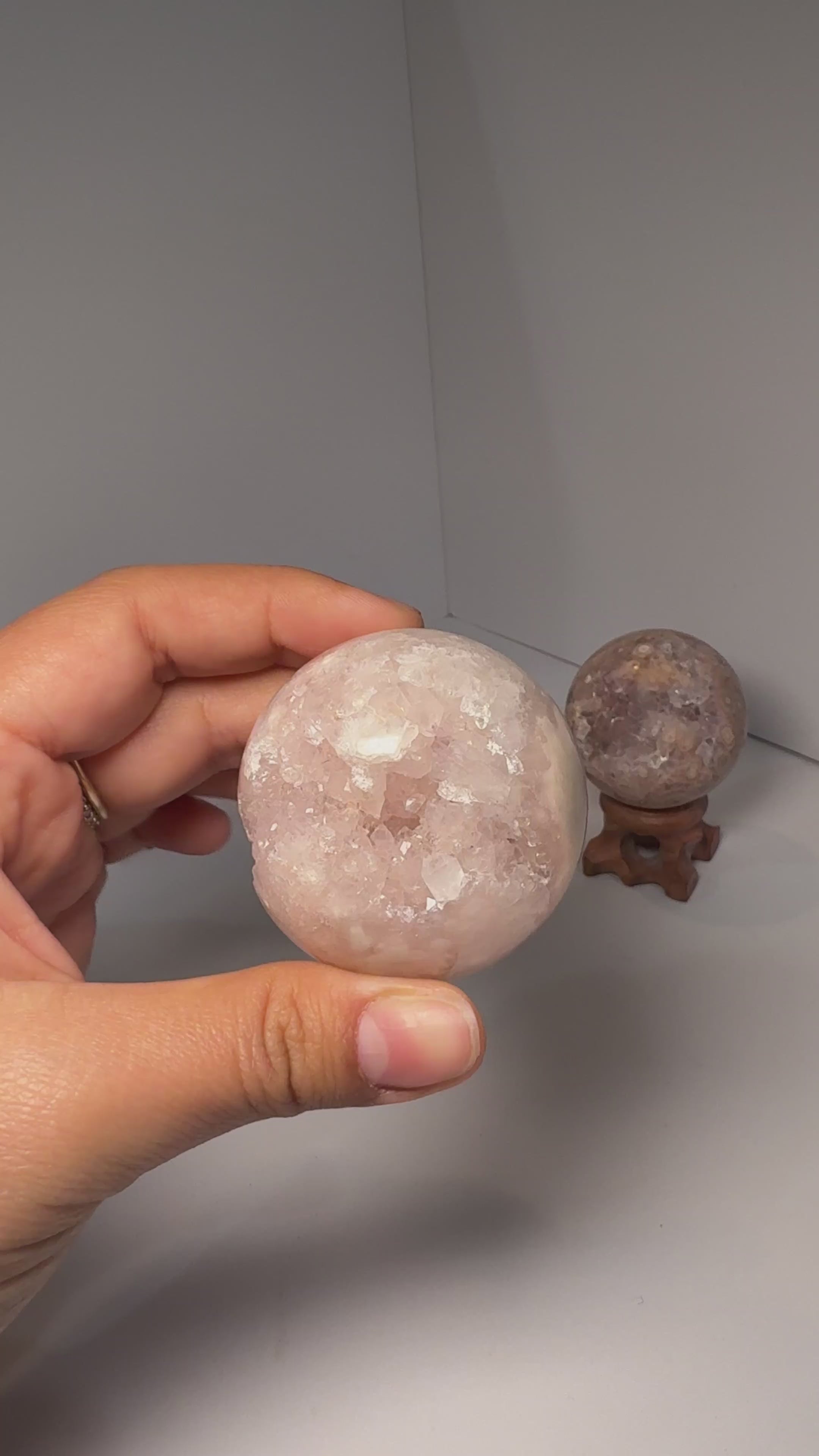 Small Pink Amethyst Spheres